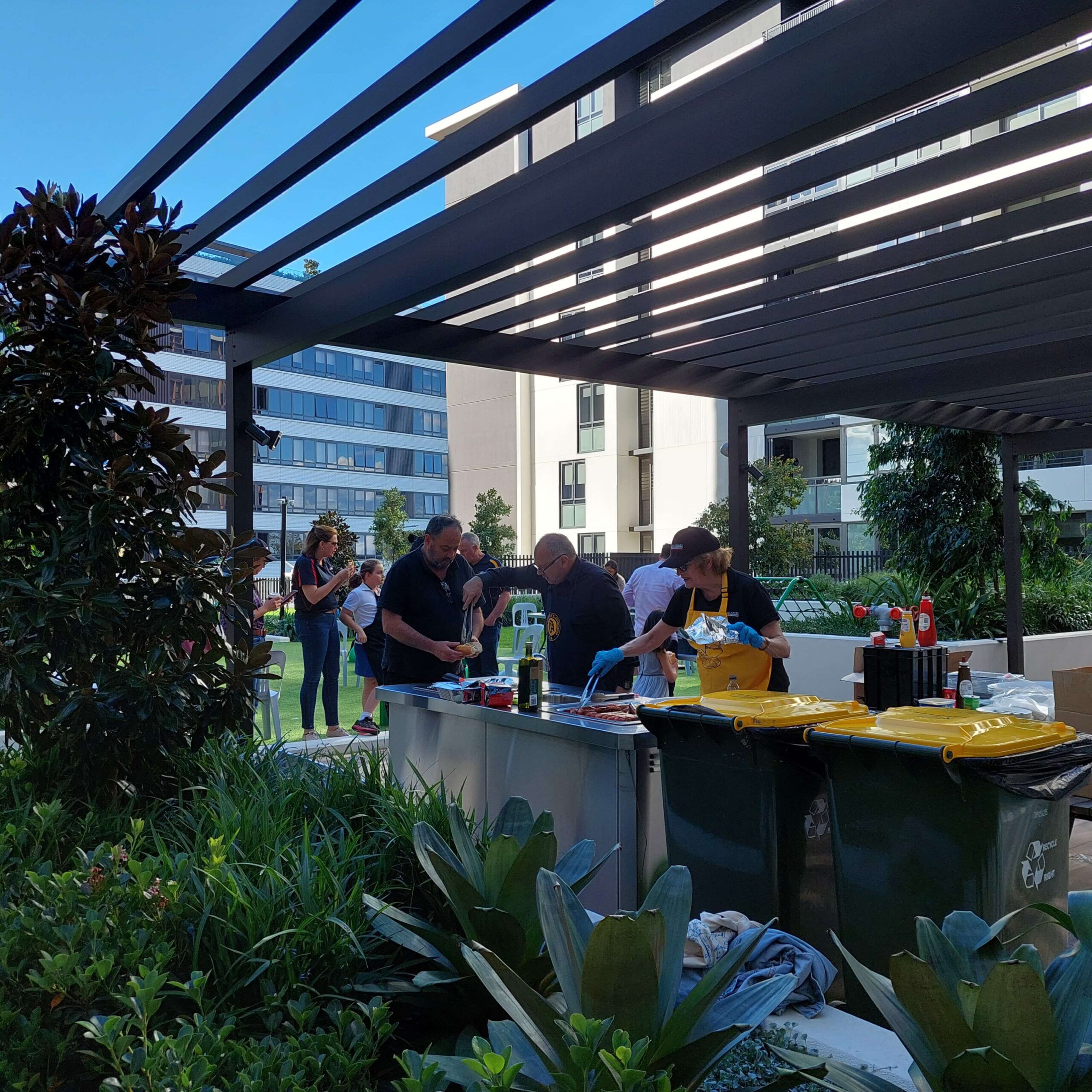 HOTN prepares BBQ for residents to share a meal together and build connections